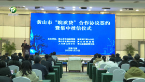 黄山市“皖质贷”合作协议签约暨集中授信仪式举行