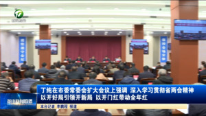 丁纯在市委常委会扩大会议上强调 深入学习贯彻省两会精神 以开好局引领开新局 以开门红带动全年红