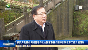 张韵声赴黄山调研督导齐云山国家森林公园林长制改革工作开展情况