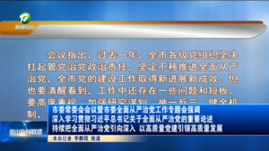 市委常委会会议暨市委全面从严治党工作专题会强调 深入学习贯彻习近平总书记关于全面从严治党的重要论述 持续把全面从严治党引向深入以高质量党建引领高质量发展