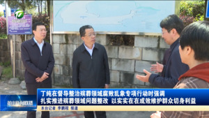 丁纯在督导整治殡葬领域腐败乱象专项行动时强调 扎实推进殡葬领域问题整改 以实实在在成效维护群众切身利益