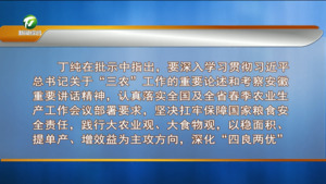 全市春季农业生产工作会议召开  丁纯何毅作批示