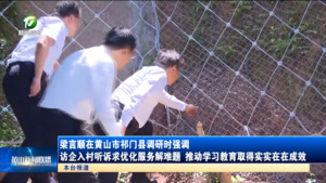 梁言顺在黄山市祁门县调研时强调 访企入村听诉求优化服务解难题 推动学习教育取得实实在在成效