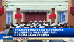 丁纯在全市警示教育大会上强调 以反面典型为镜鉴 深化以案促改促治 不断把作风建设引向深入 以优良作风推动各项事业高质量发展