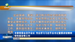 市委常委会召开会议传达学习习近平总书记重要讲话精神 研究信访等工作