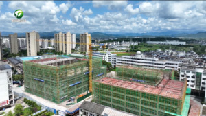 【比发展 讲奉献 重实干】歙县第二中学新建教学楼及食堂项目稳步推进
