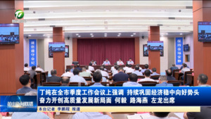 丁纯在全市季度工作会议上强调 持续巩固经济稳中向好势头 奋力开创高质量发展新局面 何毅路海燕左龙出席
