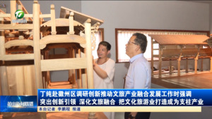 丁纯赴徽州区调研创新推动文旅产业融合发展工作时强调 突出创新引领 深化文旅融合 把文化旅游业打造成为支柱产业