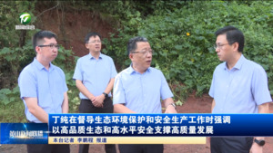 丁纯在督导生态环境保护和安全生产工作时强调 以高品质生态和高水平安全支撑高质量发展