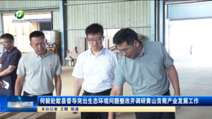 何毅赴歙县督导突出生态环境问题整改并调研黄山贡菊产业发展工作