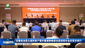 安徽省油菜大面积单产提升暨根肿病综合防控研讨会在我市举行