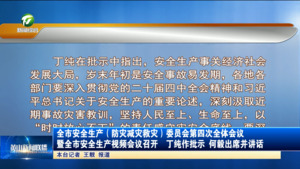 全市安全生产(防灾减灾救灾)委员会第四次全体会议暨全市安全生产视频会议召开 丁纯作批示 何毅出席并讲话 全市安全生产(防灾减灾救灾)委员会第四次全体会议暨全市安全生产视频会议召开 丁纯作批示 何毅出席并讲话