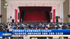 市委常委会扩大会议暨市委经济工作会议召开 丁纯主持并讲话 何毅作具体安排 伍春宏 王恒来 左龙出席