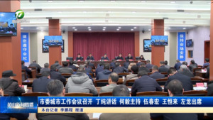 市委城市工作会议召开 丁纯讲话 何毅主持 伍春宏 王恒来 左龙出席