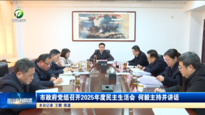 市政府党组召开2025年度民主生活会 何毅主持并讲话 市政府党组召开2025年度民主生活会 何毅主持并讲话