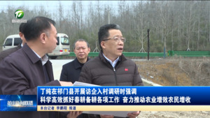 丁纯在祁门县开展访企入村调研时强调 科学高效抓好春耕备耕各项工作 奋力推动农业增效农民增收