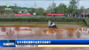 全市水稻机插秧作业演示活动举行