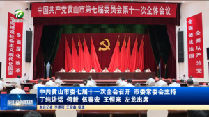 中共黄山市委七届十一次全会召开 市委常委会主持 丁纯讲话 何毅 伍春宏 王恒来 左龙出席