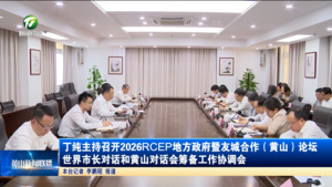 丁纯主持召开2026RCEP地方政府暨友城合作（黄山）论坛 世界市长对话和黄山对话会筹备工作协调会