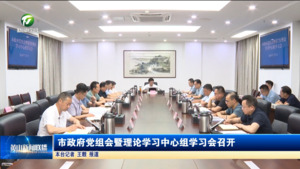 市政府党组会暨理论学习中心组学习会召开