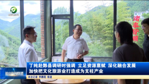 丁纯赴黟县调研时强调 立足资源禀赋 深化融合发展 加快把文化旅游业打造成为支柱产业