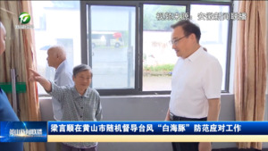 梁言顺在黄山市随机督导台风“白海豚”防范应对工作