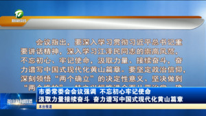 市委常委会会议强调 不忘初心牢记使命 汲取力量接续奋斗 奋力谱写中国式现代化黄山篇章