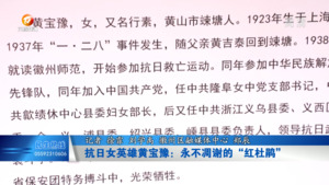 抗日女英雄黄宝豫：永不凋谢的“红杜鹃”
