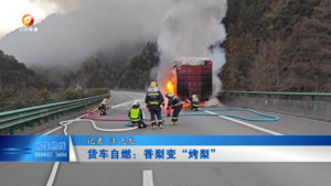 货车自燃：香梨变“烤梨”