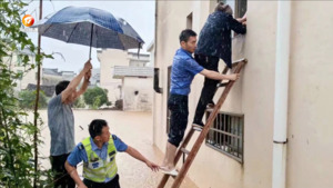 最美木梯： 救下一老一小