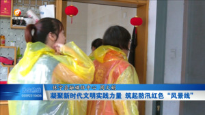 凝聚新时代文明实践力量 筑起防汛红色“风景线”
