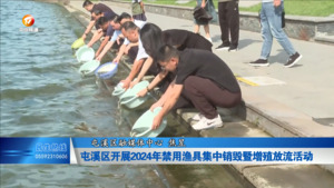 屯溪区开展2024年禁用渔具集中销毁暨增殖放流活动