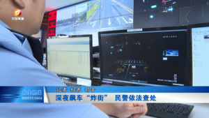深夜飙车“炸街”  民警依法查处