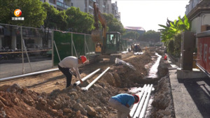 中心城区龙山路管网改造工程加速推进